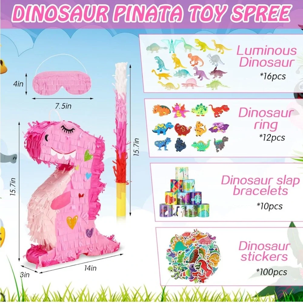 141 Pcs Dinosaur 🦖 Piñata 🪅 for Birthday 🎂 Party 🥳